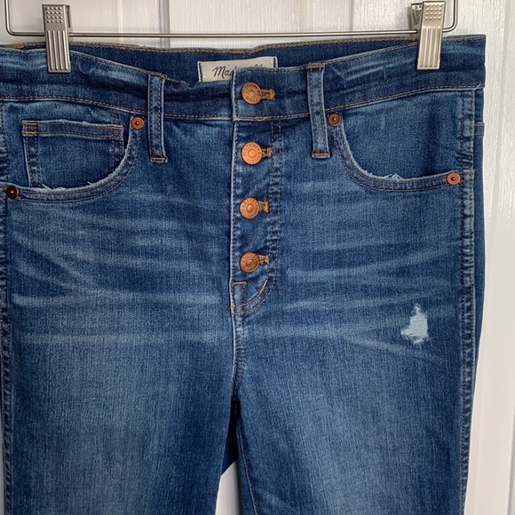 Madewell 10" High-Rise Skinny Jeans: Drop-Hem Edition W-854 Size 27 - Picture 6 of 16